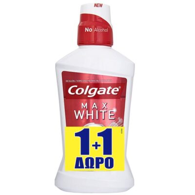Colgate Πακέτο Προσφοράς Max White Instantly Στοματικό Διάλυμα για Λευκότερα Δόντια στη Στιγμή 2x250ml 1+1 Δώρο