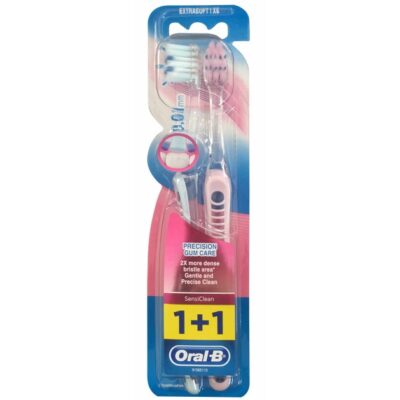 Oral-B Sensitive Clean Precision Gum Care Extra Soft 0.01mm Πολύ Μαλακή Οδοντόβουρτσα για Απαλό Καθαρισμό Ακριβείας 1+1 Δώρο