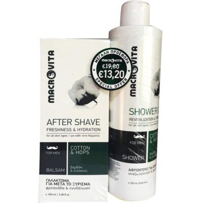 Macrovita Πακέτο Προσφοράς After Shave Freshness & Hydration 100ml & Δώρο Shower Gel Revitalization