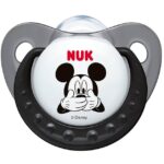 Nuk Trendline Disney Mickey Πιπίλα Σιλικόνης με Κρίκο Γκρι Μεγέθους 2 (6-18 Μηνών) 1τμχ