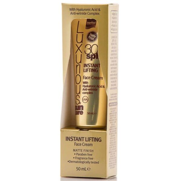 Luxurious Sun Care Instant Lifting Face Cream Spf30 Αντηλιακή & Αντιρυτιδική Κρέμα Προσώπου με Ματ Αποτέλεσμα 50ml