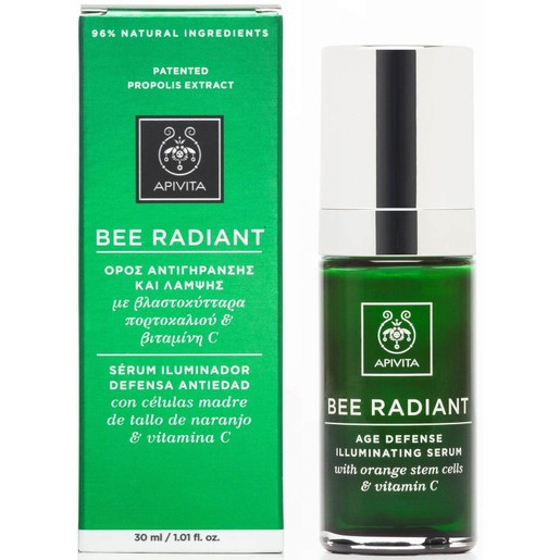 Apivita Bee Radiant Serum Ορός Αντιγήρανσης & Λάμψης με Βλαστοκύτταρα Πορτοκαλιού & Βιταμίνη C 30ml
