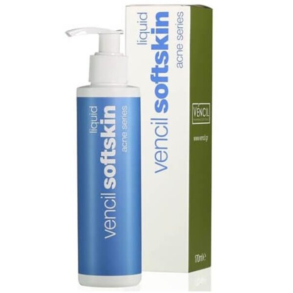 Vencil Softskin Liquid Ήπιο Υγρό Καθαρισμού Προσώπου με Αντιβακτηριδιακή Δράση για Λιπαρή - Μικτή Επιδερμίδα 170ml