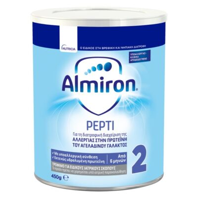 Nutricia Almiron Pepti Νο 2 Από 6 Μηνών με Διαγνωσμένη Αλλεργία Στην Πρωτεΐνη Του Αγελαδινού Γάλακτος 450gr