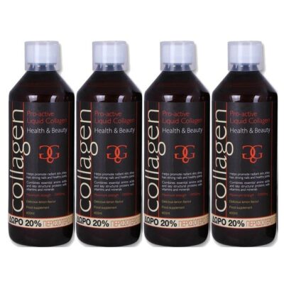 Collagen ProActive Πακέτο Προσφοράς Πόσιμο Κολλαγόνο 4x500ml Δώρο 20% Επιπλέον Ποσότητα