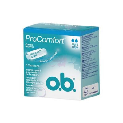 O.b. ProComfort Light Days Ταμπόν για Ημέρες με Πολύ Μικρή Ροή 8 Τεμάχια