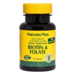Nature’s Plus Biotin & Folic Acid Συμπλήρωμα Διατροφής για την Καλή Υγεία των Μαλλιών & του Δέρματος 30tabs