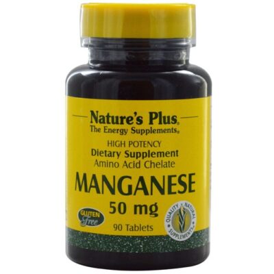 Nature's Plus Manganese 50 mg Συμπλήρωμα Διατροφής από Χηλικό Μαγγάνιο με Αντιοξειδωτικές Ιδιότητες 90tabs
