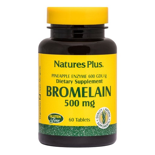 Nature's Plus Bromelain 500mg Συμπλήρωμα Διατροφής Βρομελίνη Μεγάλης Ενζυματικής Ενεργότητας 60caps