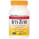 Natures Plus Acti-Zyme Συμπλήρωμα Διατροφής που Περιλαμβάνει Μεγάλο Φάσμα Πρωτεολυτικών και Άλλων Πεπτικών Ενζύμων 90Veg.Caps