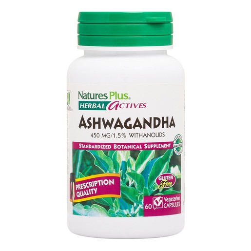 Nature's Plus Herbal Actives Ashwagandha 450mg Συμπλήρωμα Διατροφής για Τόνωση & Ενίσχυση Ανοσοποιητικού 60caps
