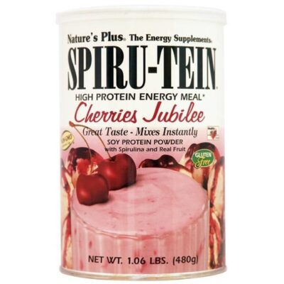 Nature's Plus Spiru-Tein Συμπλήρωμα Διατροφής Ιδανικό για Δραστήρια Άτομα & Αθλητές σε Σκόνη με Γεύση Cherries Jubilee 480gr