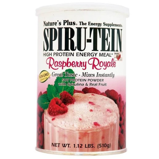 Nature's Plus Spiru-Tein Συμπλήρωμα Διατροφής για Ενέργεια & Καταπολέμηση της Κούρασης με Γεύση Raspberry Royale 510gr