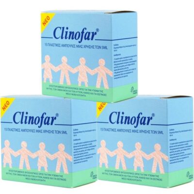 Clinofar Πακέτο Προσφοράς Αποστειρωμένος Φυσιολογικός Ορός σε Αμπούλες 3x(15x5ml)