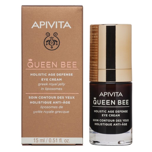 Apivita Queen Bee Holistic Age Defence Eye Cream With Greek Royal Jelly In Liposomes 15ml