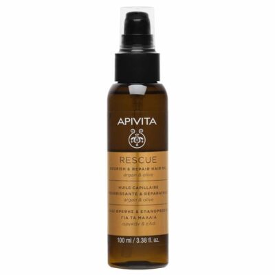 Apivita Rescue Hair Oil Nourishing & Repairing With Argan & Olive 100ml