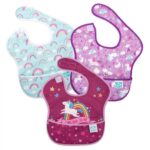 Bumkins Waterproof SuperBib Girl 6-24 months Αδιάβροχη Σαλιάρα Μονόκερος για Κορίτσι 6-24 Μηνών 3 Τεμάχια