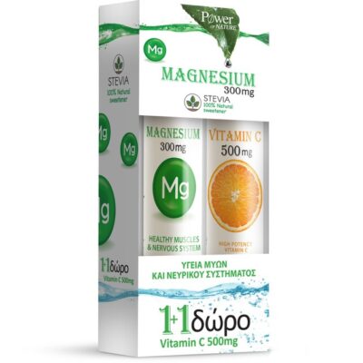 Power Health Magnesium 20Effer.tabs & Vitamin C 500mg 20Effer.tabs