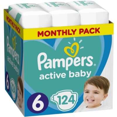 Pampers Active Baby Monthly Pack Νο6 (13-18 kg) 124 πάνες