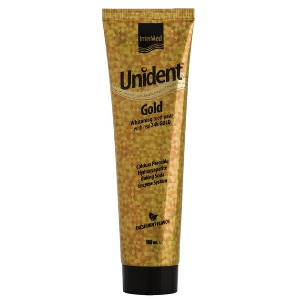 Intermed Unident Gold Λευκαντική Οδοντόπαστα με Αληθινό Χρυσό 100ml