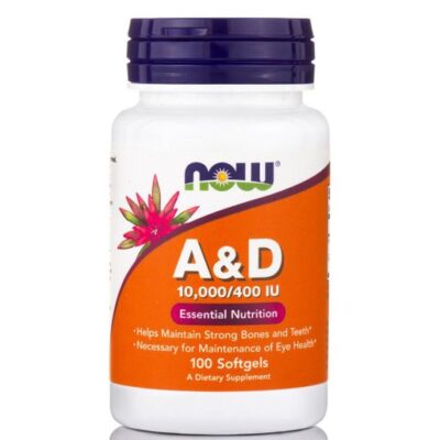 Now Foods Vitamin A & D 10.000/400 IU Συμπλήρωμα Διατροφής για την Ενίσχυση του Ανοσοποιητικού 100 Softgels