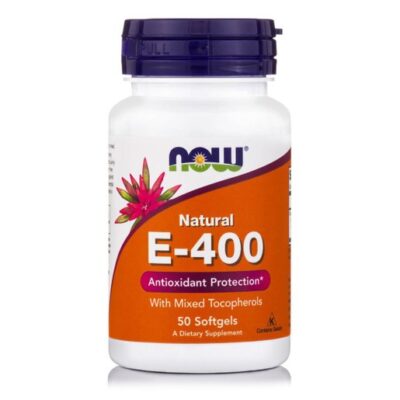 Now Foods E 400 IU Mixed Tocopherols / Unesterified Συμπλήρωμα Διατροφής Βιταμίνης Ε 50 softgels
