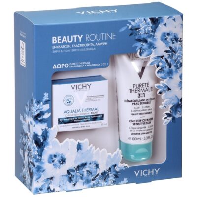 Vichy Promo Beauty Routine Aqualia Thermal Rich Rehydrating Cream 50ml & Δώρο Vichy Purete Thermale 3 in 1