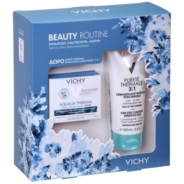 Vichy Promo Beauty Routine Aqualia Thermal Rich Rehydrating Cream 50ml & Δώρο Vichy Purete Thermale 3 in 1