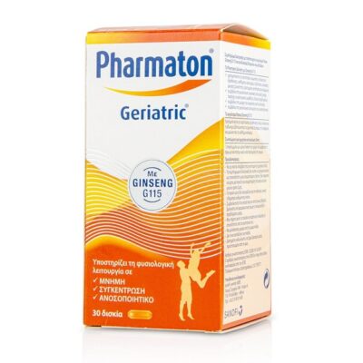 Pharmaton Geriatric Συμπλήρωμα Διατροφής με Συνδυασμό Βιταμινών Μετάλλων Ιχνοστοιχείων & Ginseng G115