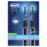 Oral-B Pro 1 790 Black Edition Cross Action Ηλεκτρική Οδοντόβουρτσα για Βαθύ Καθαρισμό 2 Τεμάχια