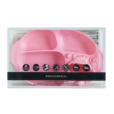 Marcus & Marcus Yummy Dips Suction Divided Plate Pokey Εκπαιδευτικό Παιδικό Πιάτο Σιλικόνης με Βεντούζα Στήριξης από 18 Μηνών
