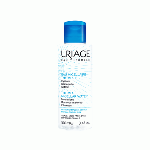 Uriage Eau Thermal Micellar Water Αφαιρεί Τέλεια το Μακιγιάζ για Κανονικές προς Ξηρές Επιδερμίδες 100ml