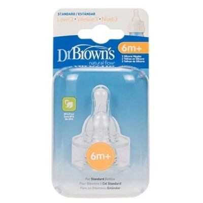 Dr. Brown's Θηλές Για Μπιμπερό Με Στενό Λαιμό Επίπεδο 3 Για Βρέφη 6m+