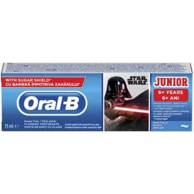 Oral-B Junior Star Wars Toothpaste Παιδική Οδοντόπαστα για Υγιή & Δυνατά Δόντια από 6 Ετών 75ml