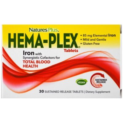 Nature's Plus Hema-Plex Συμπλήρωμα Διατροφής με Εξαιρετική Φόρμουλα για τη Βελτίωση της Ποιότητας του Αίματος 30caps