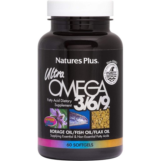 1200 mg Συμπλήρωμα Διατροφής με Ωμέγα 3 6 9 Λιπαρά Οξέα για Στήριξη του Καρδιαγγειακού 60 caps