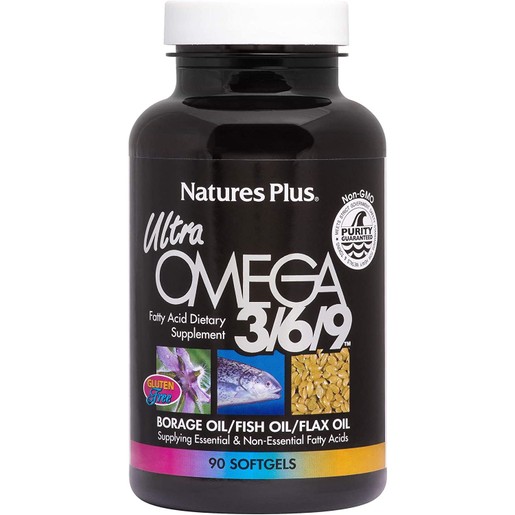 1200 mg Συμπλήρωμα Διατροφής με Ωμέγα 3 6 9 Λιπαρά Οξέα για Στήριξη του Καρδιαγγειακού 90caps