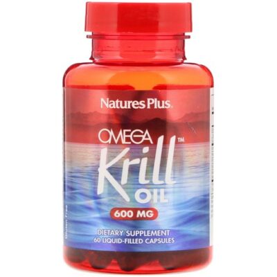 Natures Plus Omega Krill Oil 600mg Ιχθυέλαιο Κριλ 60 Liq-caps