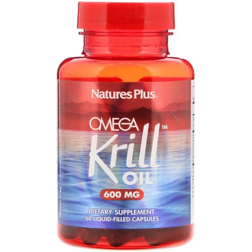 Natures Plus Omega Krill Oil 600mg Ιχθυέλαιο Κριλ 60 Liq-caps