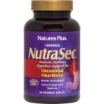 Nature’s Plus Nutrasec Chewable Φόρμουλα για Προστασία από την Γαστροοισοφαγική Παλινδρόμηση σε Μασώμενα Δισκία 90tabs