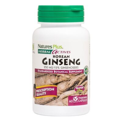 Nature's Plus Korean Ginseng 250 mg Συμπλήρωμα Διατροφής από Εκχύλισμα Τζίνσενγκ Τονωτικό Κατά της Κόπωσης 60caps