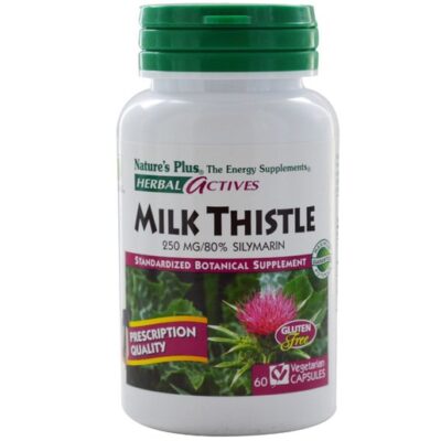 Nature's Plus Herbal Actives Milk Thistle 250mg Συμπλήρωμα Διατροφής με Γαιδουράγκαθο για Προστασία του Ήπατος 60caps