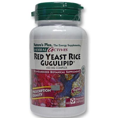 Nature's Plus Red Yeast Rice Gugulipid 450mg Συμπλήρωμα από Μαγιά Κόκκινου Ρυζιού για Υποστήρίξη του Καρδιαγγειακού 60caps