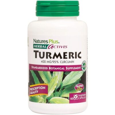 Nature's Plus Turmeric 400mg Αντιοξειδωτικό Συμπλήρωμα από Κουρκουμά 60 vcaps
