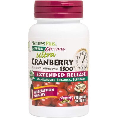Nature's Plus Extended Release Cranberry 1500mg Συμπλήρωμα Διατροφής με Κράνμπερι για Προστασία Από τις Ουρολοιμώξεις 30 tabs