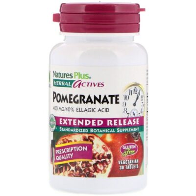 Nature's Plus Pomegranate Συμπλήρωμα Διατροφής με Ρόδι για την Προστασία του Καρδιαγγειακού Συστήματος 400mg 30 tabs