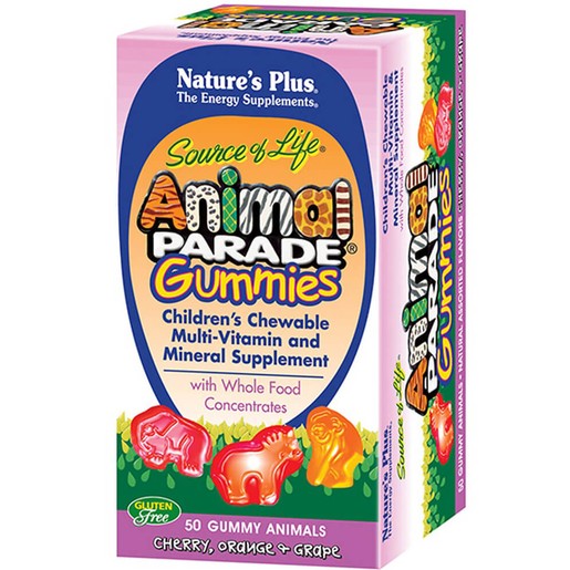Nature's Plus Animal Parade Gummies Assorted Συμπλήρωμα Διατροφής Πλούσιο σε Βιταμίνες & Μέταλλα 50 Μασώμενα Ζωάκια