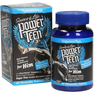 Nature's Plus Power Teen For Him Συμπλήρωμα Διατροφής Αγοριών για Ενέργεια 60 Μασώμενες Ταμπλέτες