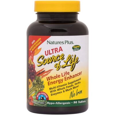 Nature's Plus Ultra Source Of Life No Iron Συμπλήρωμα Διατροφής για Τόνωση & Ενέργεια του Οργανισμού (Χωρις Σίδηρο) 30tabs
