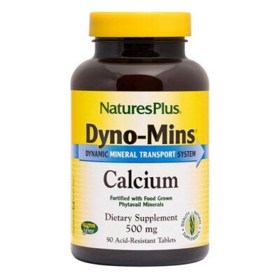 Nature's Plus Dyno-Mins Calcium 500mg Συμπλήρωμα Διατροφής για την Επίτευξη Ιδανικής Οστικής Πυκνότητας 90 Tablets
